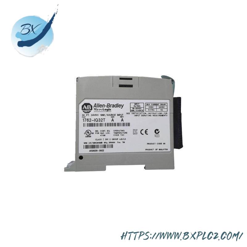 1762-iq32t_dc_input_module.jpeg Allen-Bradley MicroLogix 1762-IQ32T DC Input Module, for Industrial Control Systems