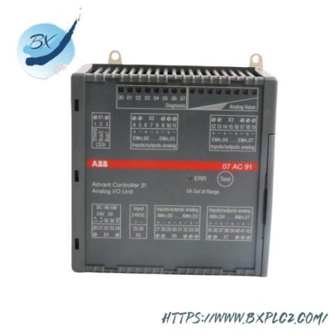 ABB 07AC91 GJR5252300R0101 | High-Performance Analog Input/Output Unit