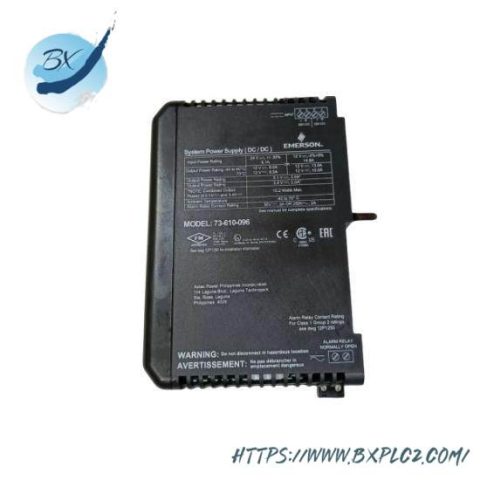 Emerson DeltaV KJ1501X1-BC3 Power Supply, High-Efficiency, Compact Design