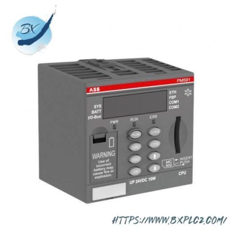 ABB PM591-ETH Ethernet Module for Industrial Automation, PLC Communication