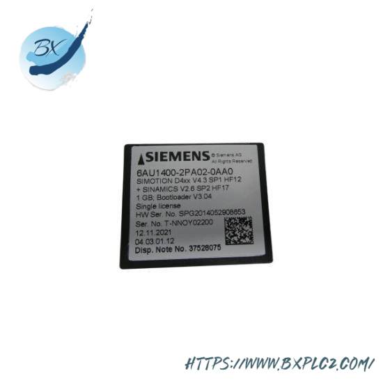 siemens_6au1400-2pa02-0aa0_flash_card.jpg Siemens 6AU1400-2PA02-0AA0 CompactFlash Card, Industrial Control Applications