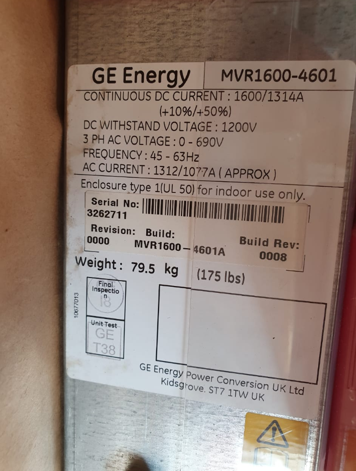 GE MVR1600-4601  High-performance Variable frequency Drive (VFD)