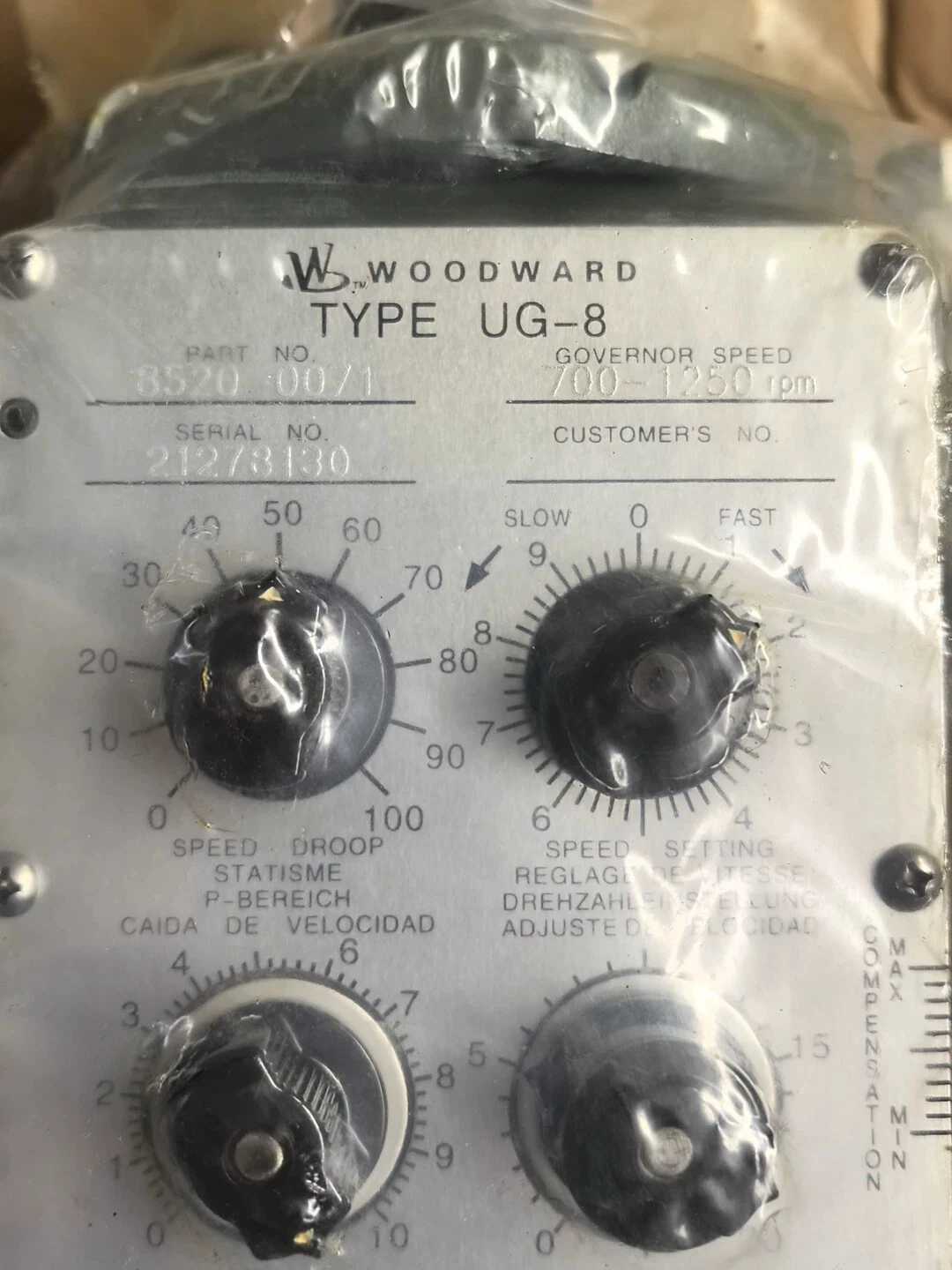 WOODWARD UG-8 8521-0071