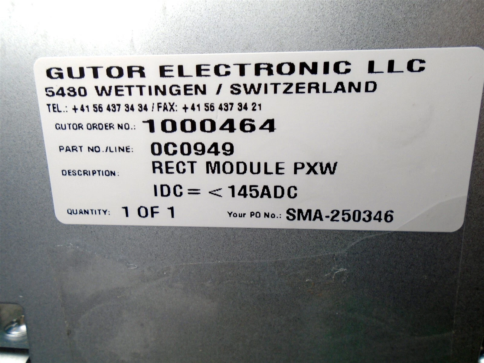 GUTOR 0C0949 Power Supply