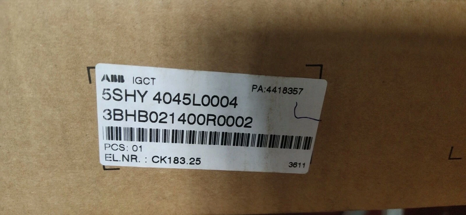 ABB 5SHY4045L0004 3BHB021400R0002 Industrial Control Components