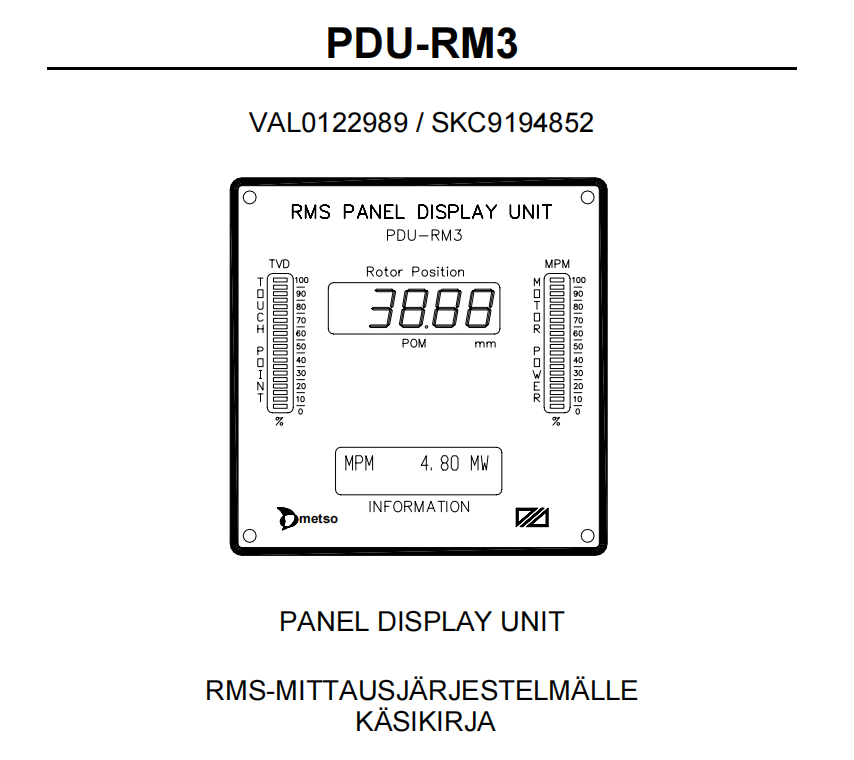 DAMETRIC PDU-RM3 VAL0122989 Industrial Measurement Device