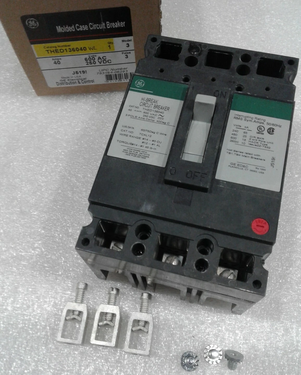 GE THED136040WL Molded Case Circuit Breaker