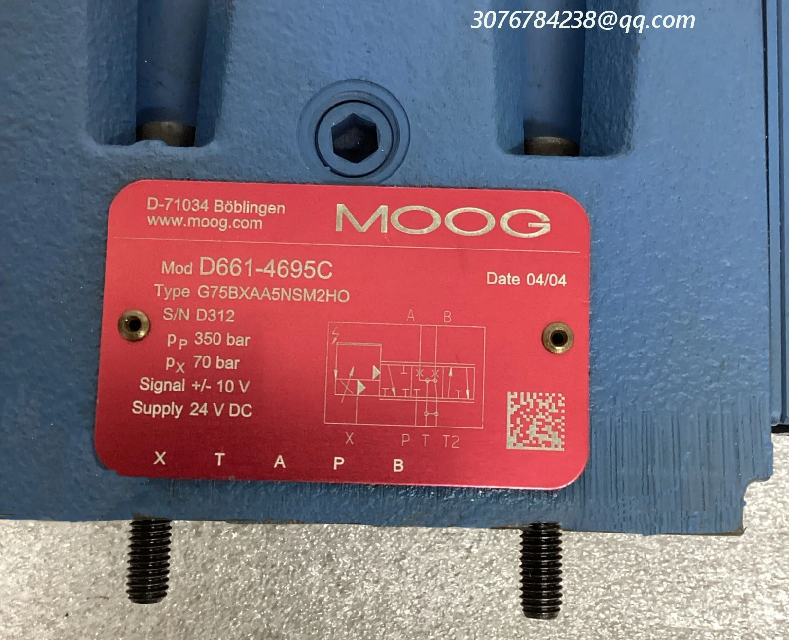 MOOG D661-4695C Direct Drive Servo Valve