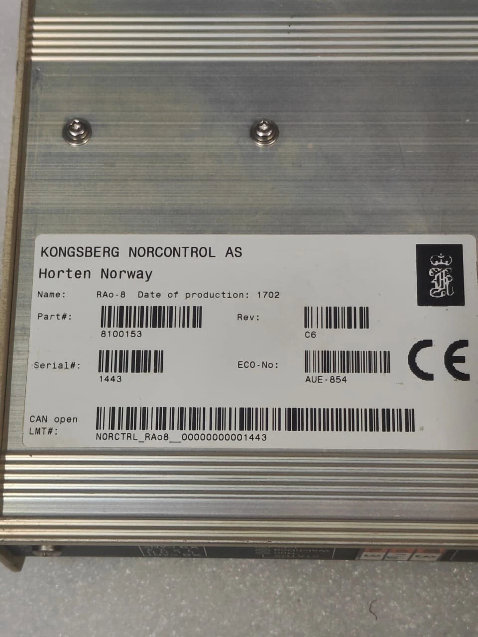 KONGSBERG RAo-8 8100153 Remote Alarm Output Module