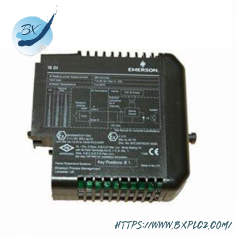 Emerson IS410TRLYS1DMM Simplex or TMR, 6 pt - Solenoid Out, ohm monitor, 7Inch T-type TB, with cover & TB block