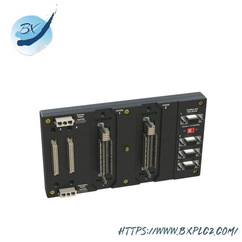 foxboro_rh924yf_din-rail_mounted_modular_baseplate.jpg Foxboro P0912XXREV-0B Control Module for Industrial Automation