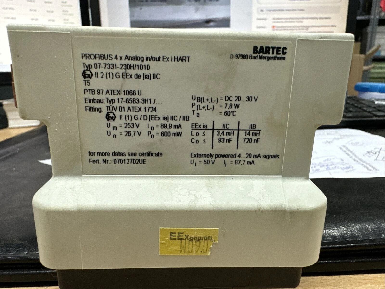 BARTEC 07-7331-230H/1010 Explosion-proof Control Component