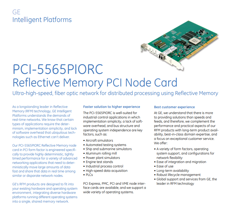 GE PIORC‑5565‑110000 | Reflective Memory Interface Module jpg