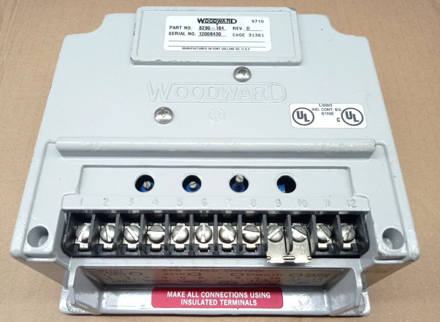 WOODWARD 8290‑184 | Digital Turbine Governor Module | Critical Replacement Spare for Gas and Steam Turbine Control Systems