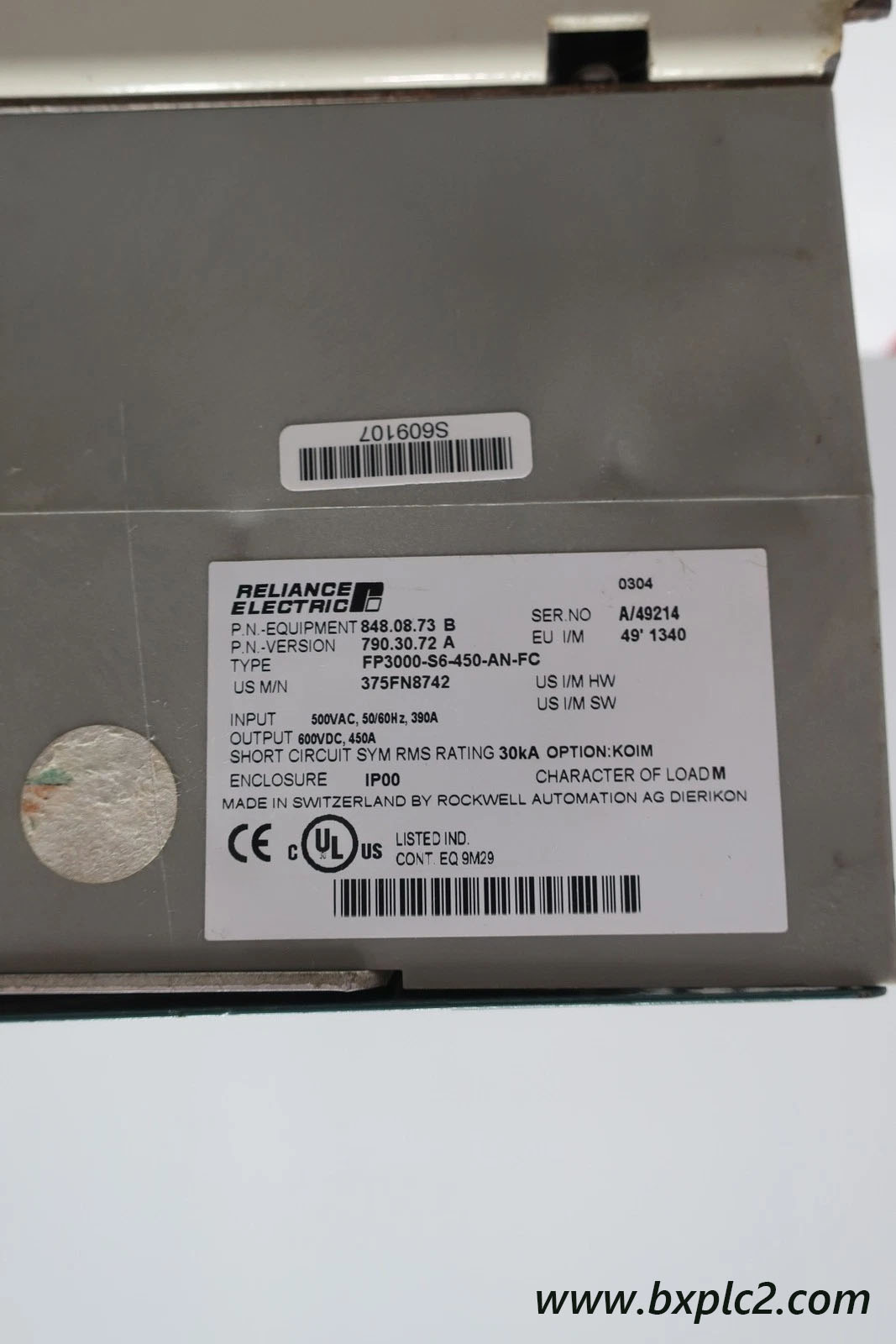 Reliance Electric FP3000‑S6R 1600‑50‑AN‑FC jpg